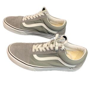 Old School Gray Vans lace up sneakers